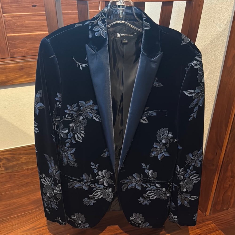 INC International Concepts Blue Floral Sport Coat